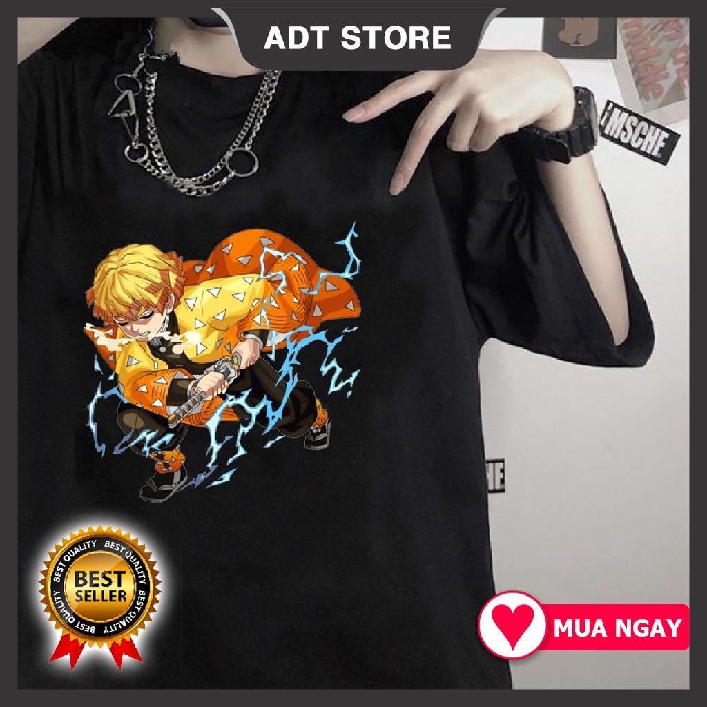Áo thun Neon Genesis Evangelion - Kimetsu No Yaiba - Demon Slayer - My hero academia Harajuku anime manga màu đen độc đẹ