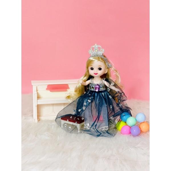 Set búp bê barbie dễ thương 17cm BJD kích thước 1/8 xinh xắn bao gồm áo quần đồ chơi cho bé gái