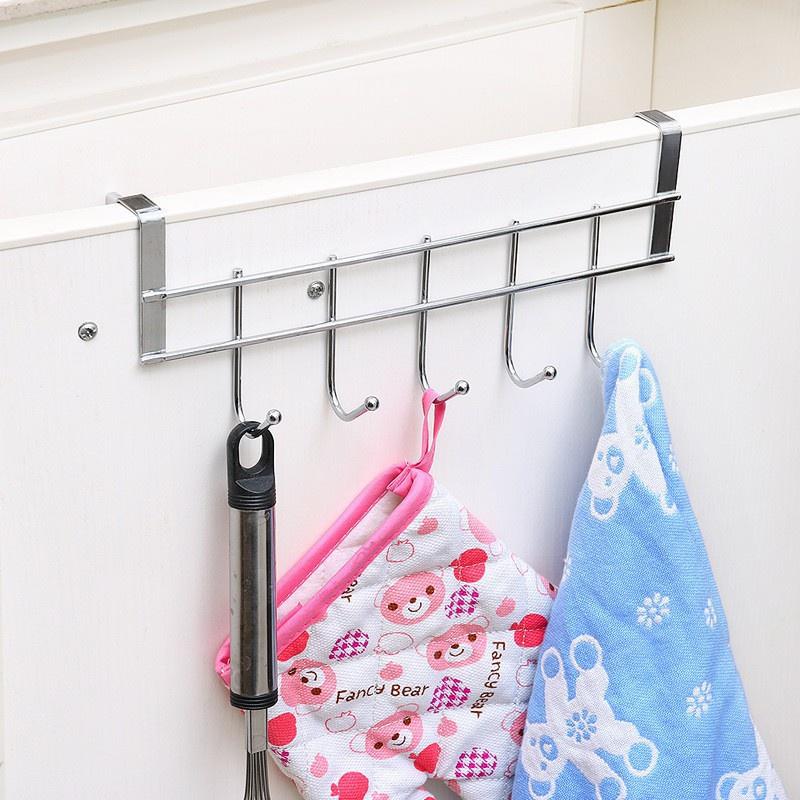 MÓC ĐỂ ĐỒ SAU CỬA INOX 5 MÓC TREO ĐỒ, QUẦN ÁO TIỆN DỤNG