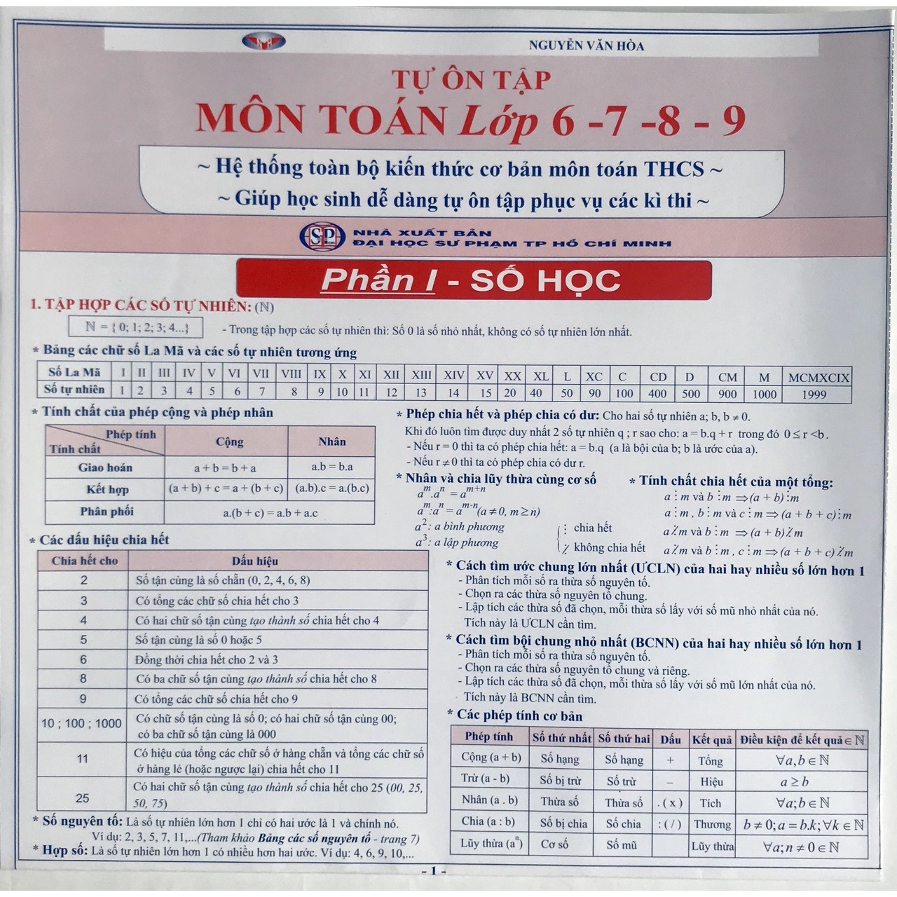 Hệ thống kiến thức môn Toán phổ thông (combo-3 tựa)