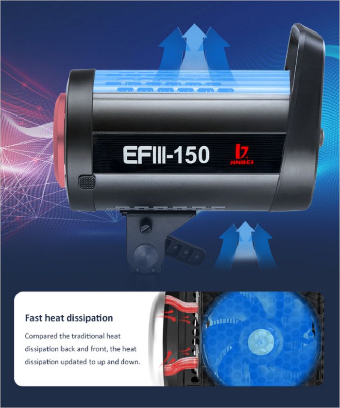 Đèn led studio Jinbei EFIII-150 Hàng Chính Hãng