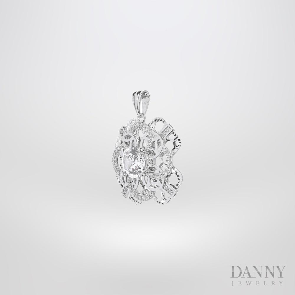 Mặt Dây Chuyền Nữ Bạc 925 Danny Jewelry Xi Bạch Kim DI4GZ014