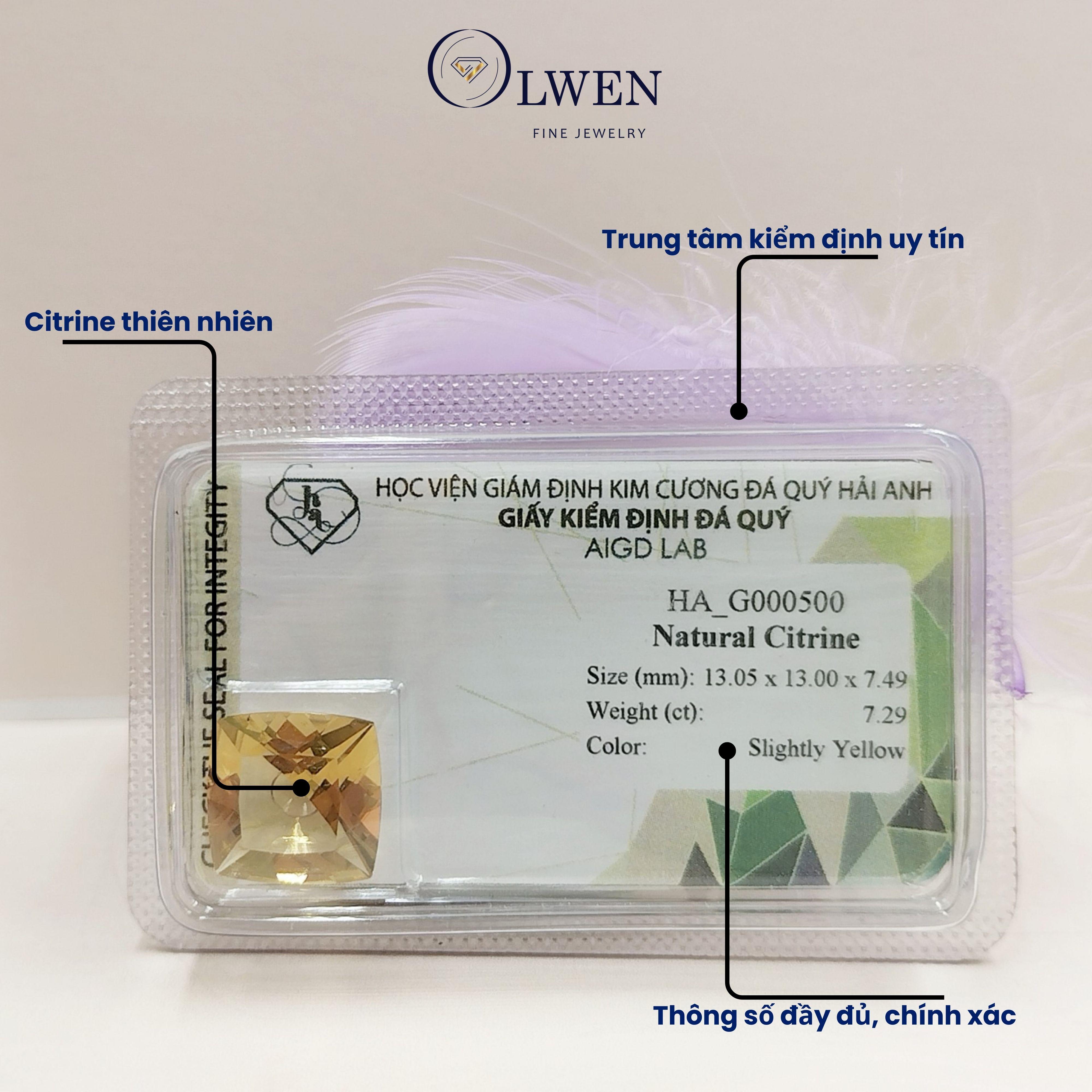 Viên đá thạch anh vàng ( citrine ) thiên nhiên  HA_G000500