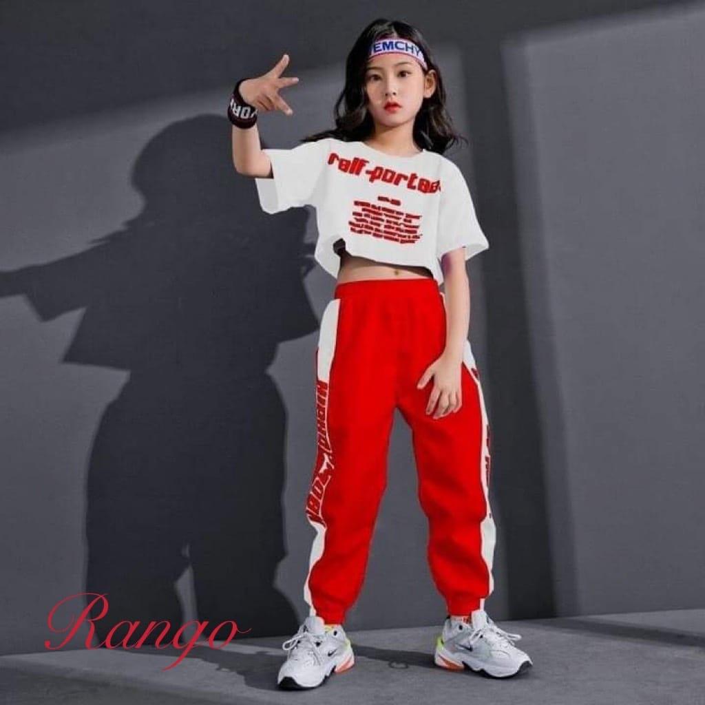 Bộ bé gái hotstrend hiphop tay ngắn mùa hè chất thun cotton xinh mát 4 màu như hình