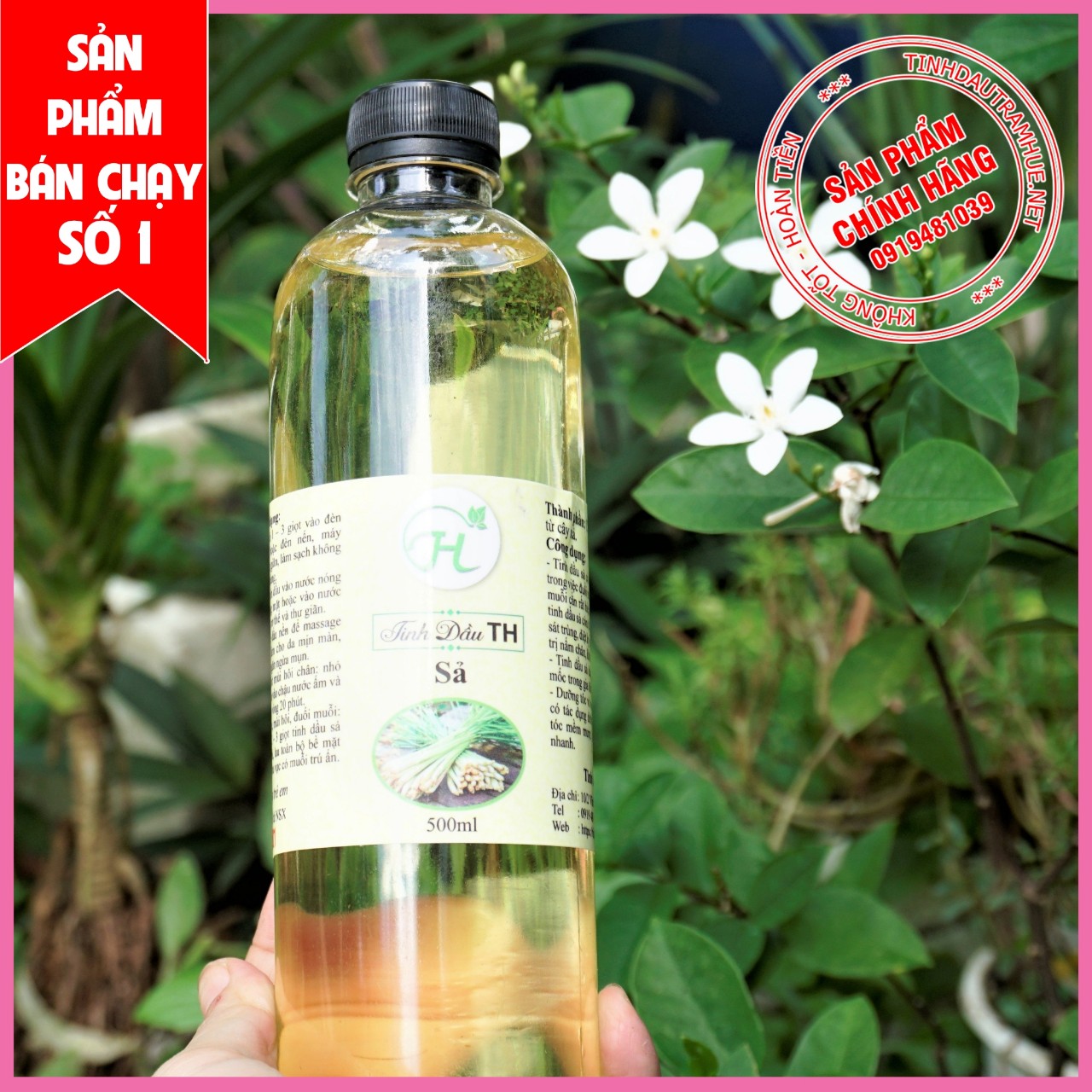 450ml Tinh Dầu Sả Lau Sàn nguyên chất, Xịt Khử Trùng,Khử Khuẩn, Đuổi Muỗi, Côn Trùng mùa dịch