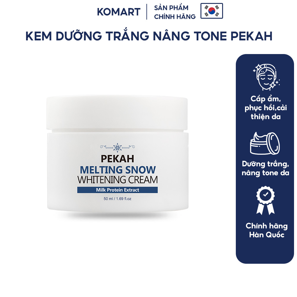 Kem Dưỡng Trắng Nâng Tone Pekah Melting Snow Whitening Cream 50ml