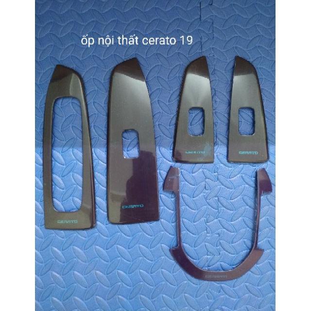 Ốp Trang Trí Nội Thất Xe Cerato 2019 2020 - 5 chi tiết Mẫu Titan Phay Xước