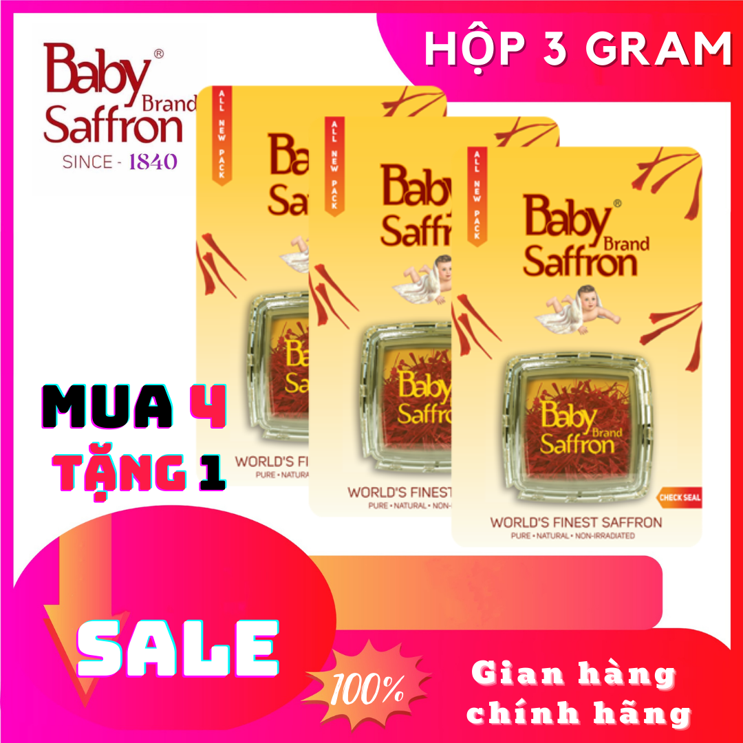 Baby Saffron Nhụy hoa nghệ tây chính hãng Ấn Độ chính hãng Date 2022-3gram