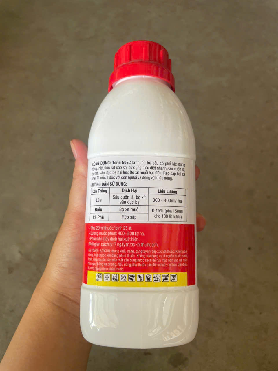 Terin 50ec - Thuốc đặc trị sâu cuốn lá, bọ xít, bọ xít muỗi, rệp sáp, sâu đục bẹ, muỗi hành