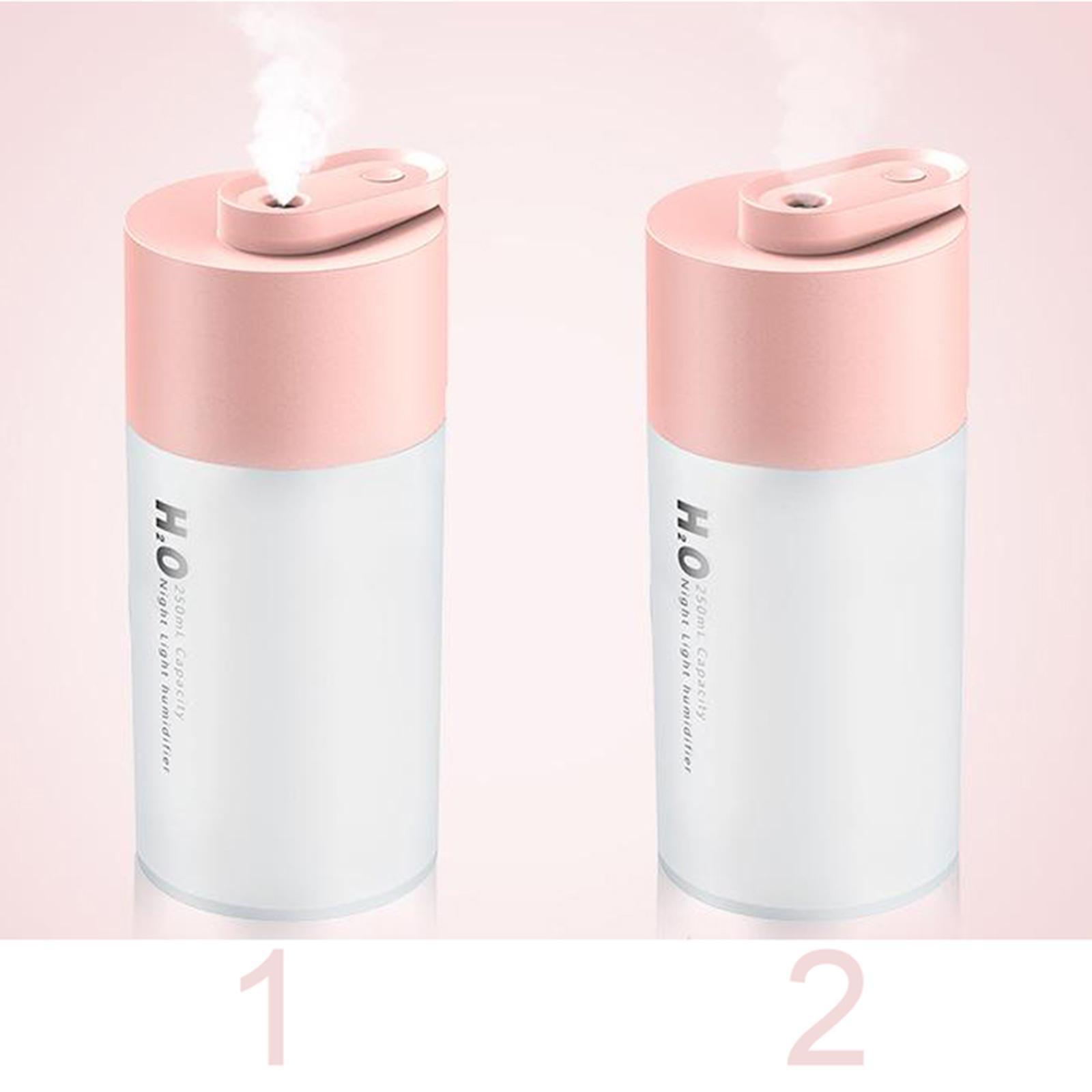 USB Essential Oil Diffuser Air Humidifier 250ml Tank for Car,Bedrooms Pink