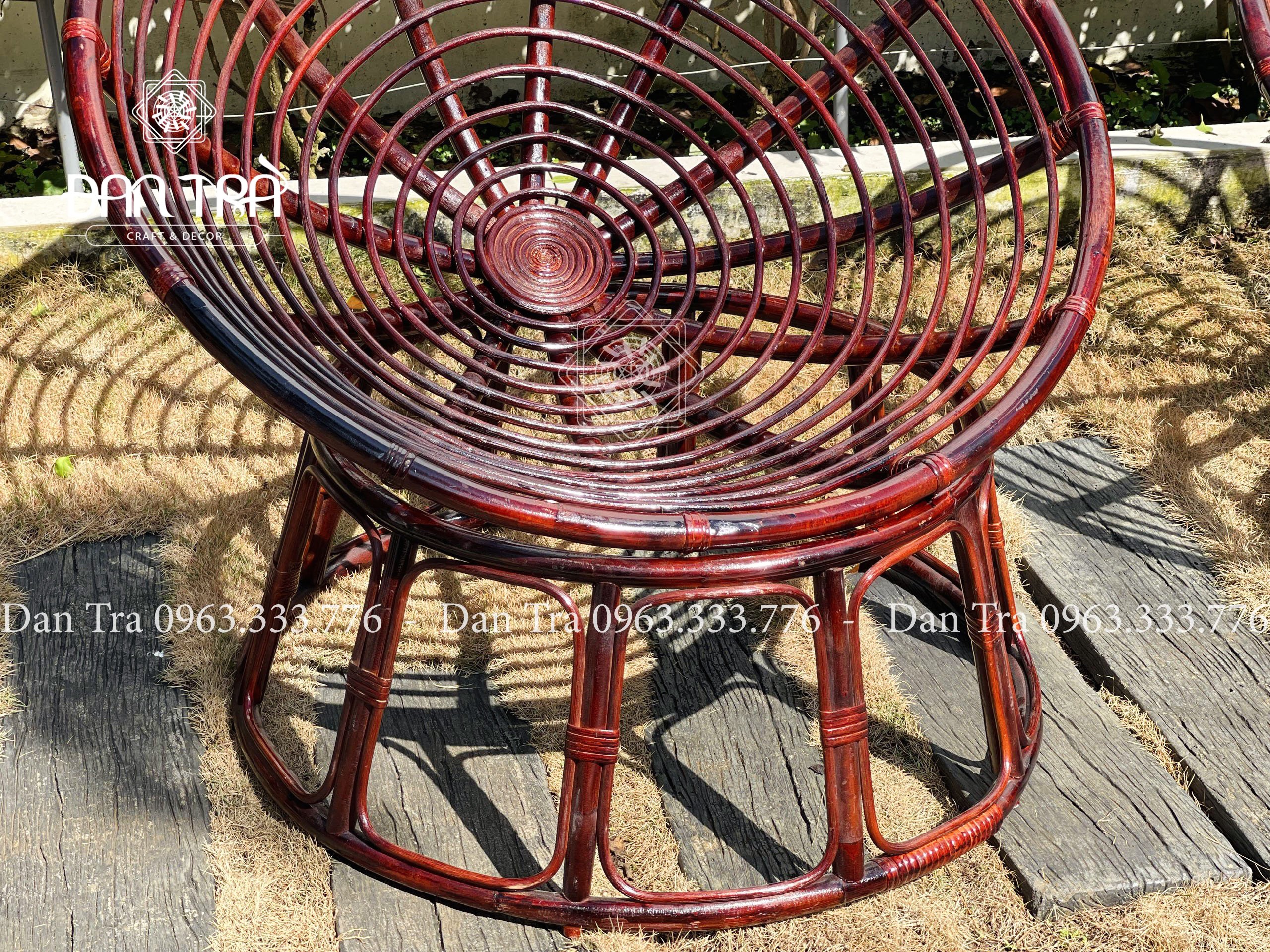 [Rẻ Hơn Hoàn Tiền] - Ghế Mây Papasan Kèm Nệm Cao Cấp Màu Cánh Dán - Ghế Mây Thư Giãn / Ghế Đọc Sách - Nội Thất Decor Mây Tre Đan