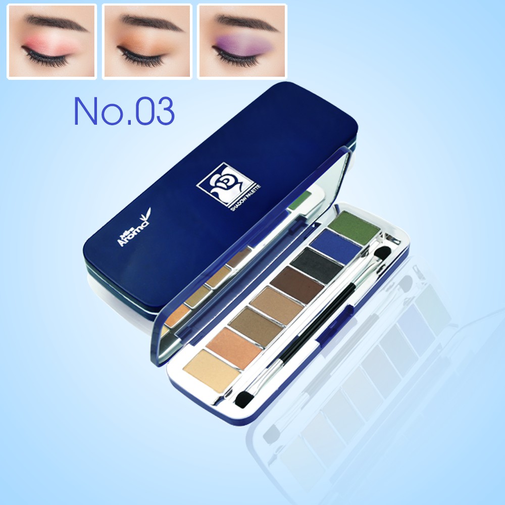 Phấn mắt 8 ô siêu mịn Mira Aroma Shadow Palette 8 Colors Hàn Quốc (2g x8) tặng kèm móc khoá