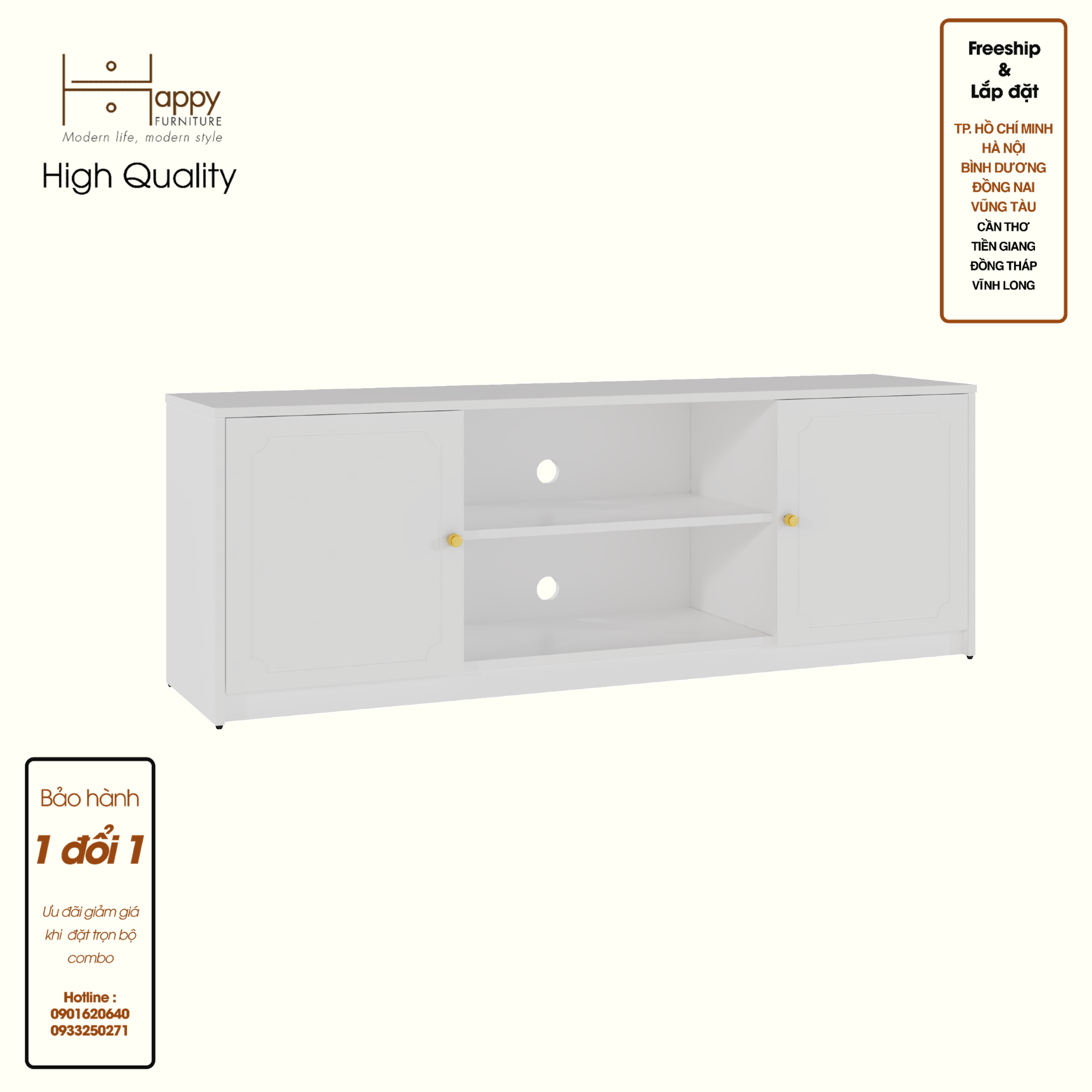 [Happy Home Furniture] NERIS, Kệ TV 2 cửa mở , 160cm x 40cm x 56cm ( DxRxC), KTV_038