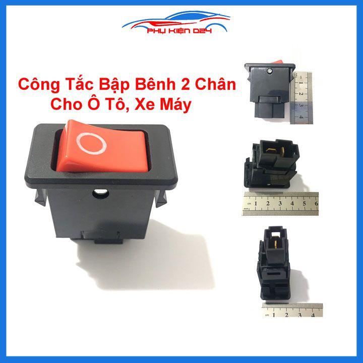 Công tắc bập bênh giắc cắm 2 chân cho ô tô, xe máy chế các loại