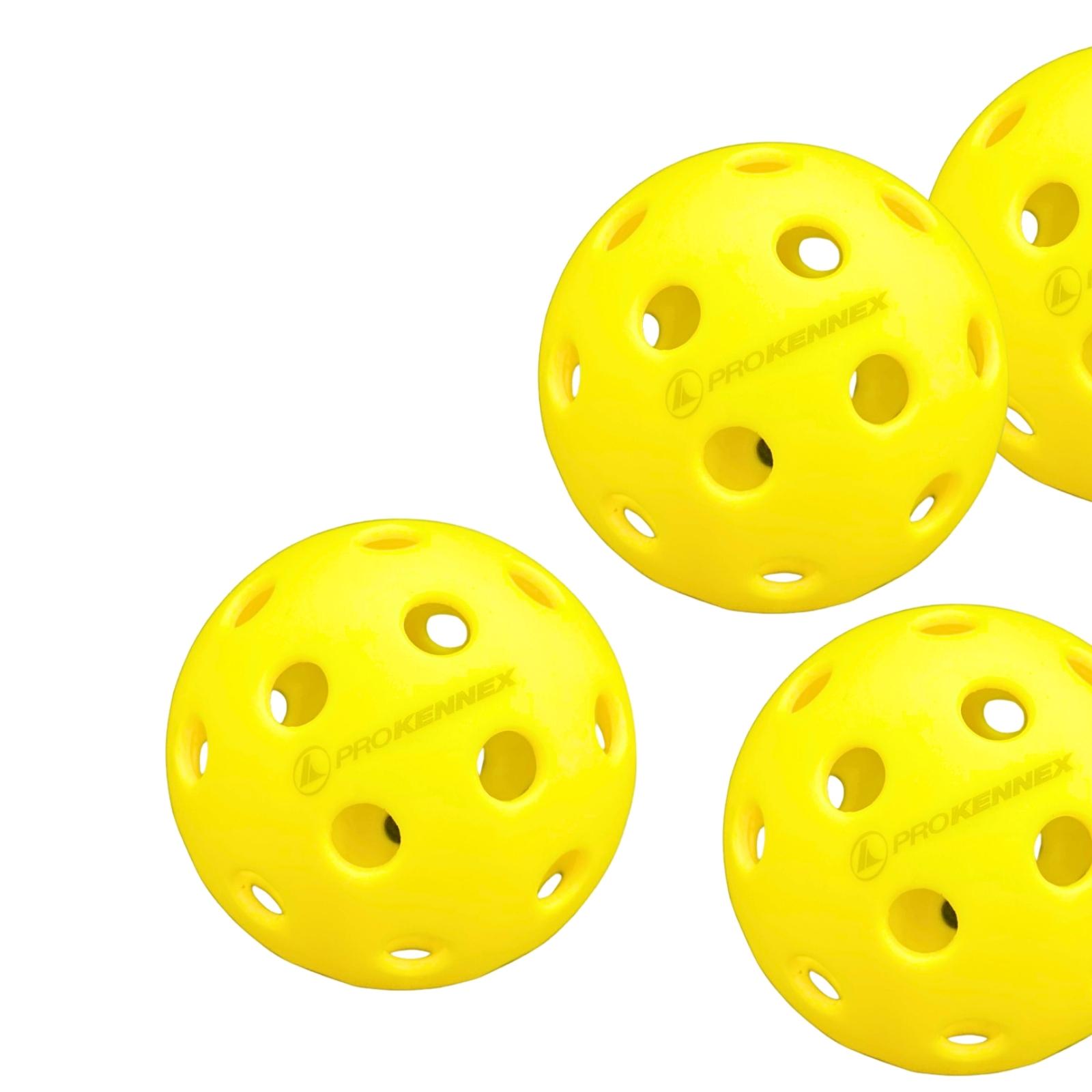 Bóng Pickleball ProKennex trong nhà ngoài trời chất lượng set 6 quả xoay bền thi đấu, bóng pickleball Prokennex lẻ, túi vợt Pickleball đen chất lượng