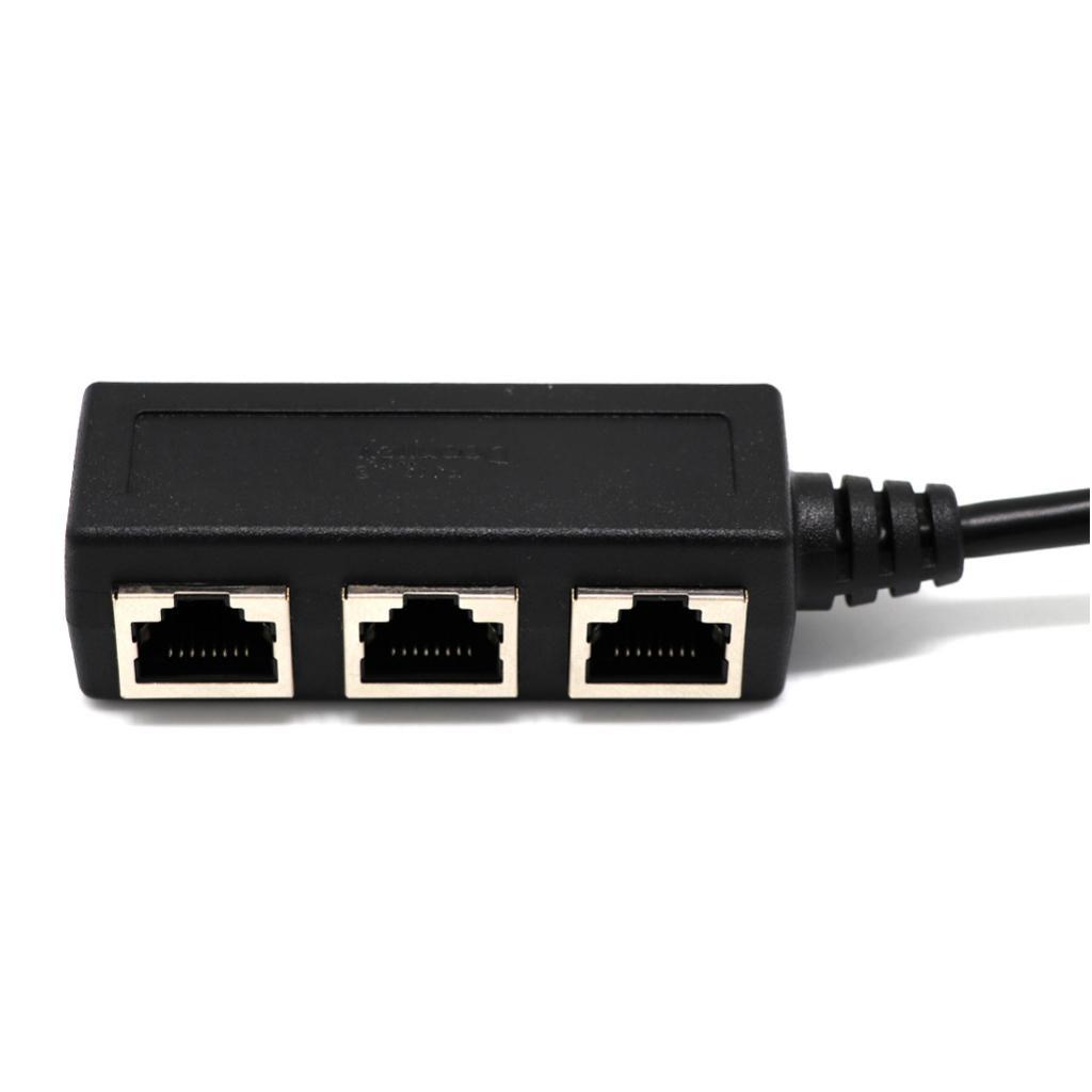 RJ45 Y Splitter Adapter 1 to 3 Port for CAT 5/CAT 6 LAN Ethernet Socket