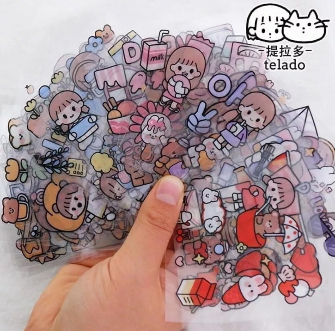 1 miếng Sticker dễ thương trang trí sổ, laptop, bình nước
