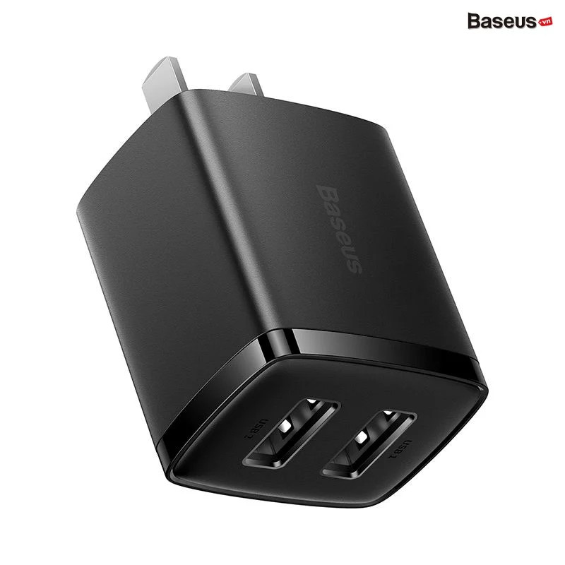 Củ Sạc Baseus Compact Charger 2 Cổng USB 10.5W - hàng chính hãng