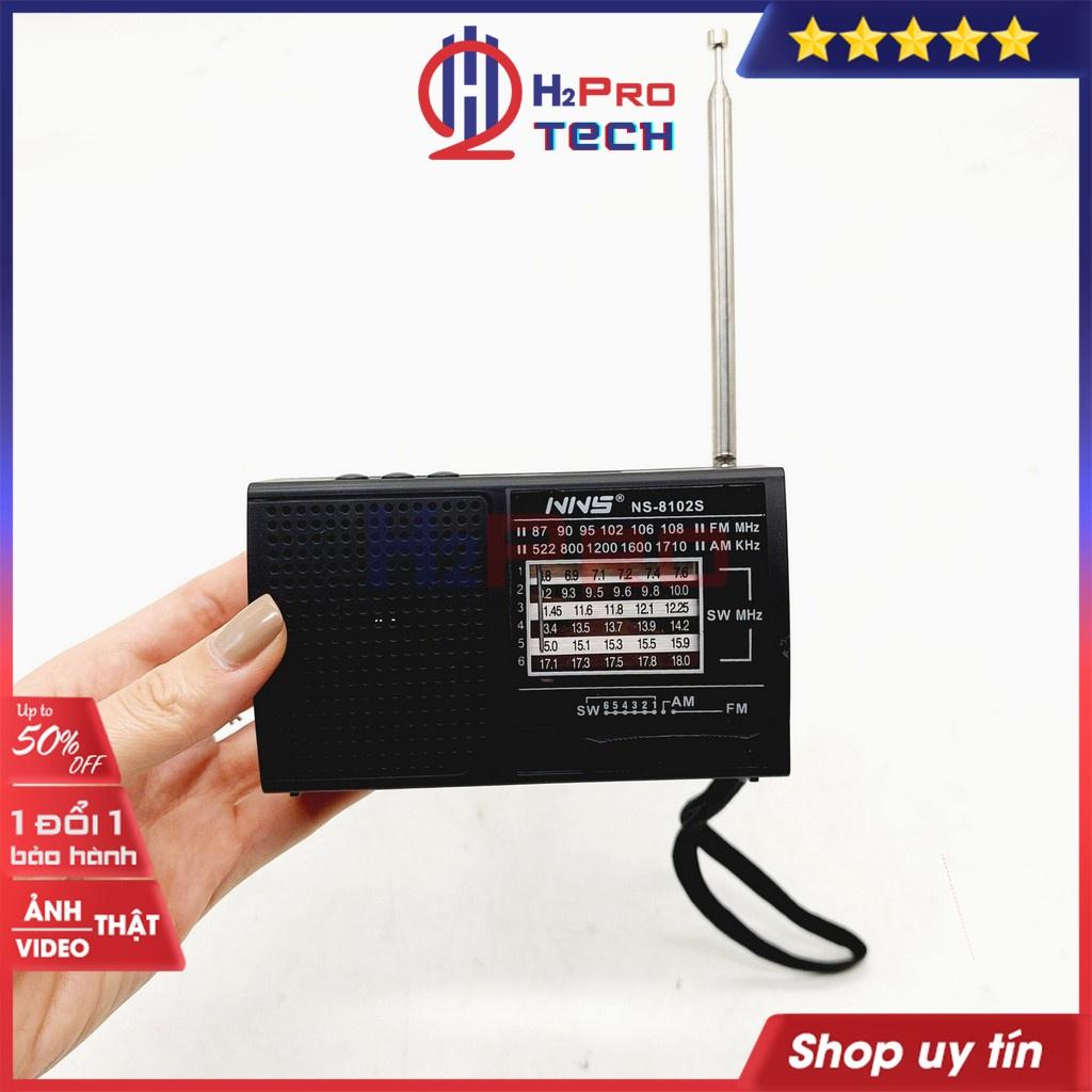 Đài Radio Đa Năng NS-8102S Fm/Am/Sw, Bluetooth/Usb/Thẻ Nhớ, Sạc Năng Lượng Mặt Trời, Đài Nghe Nhạc Cao Cấp-H2Pro Tech