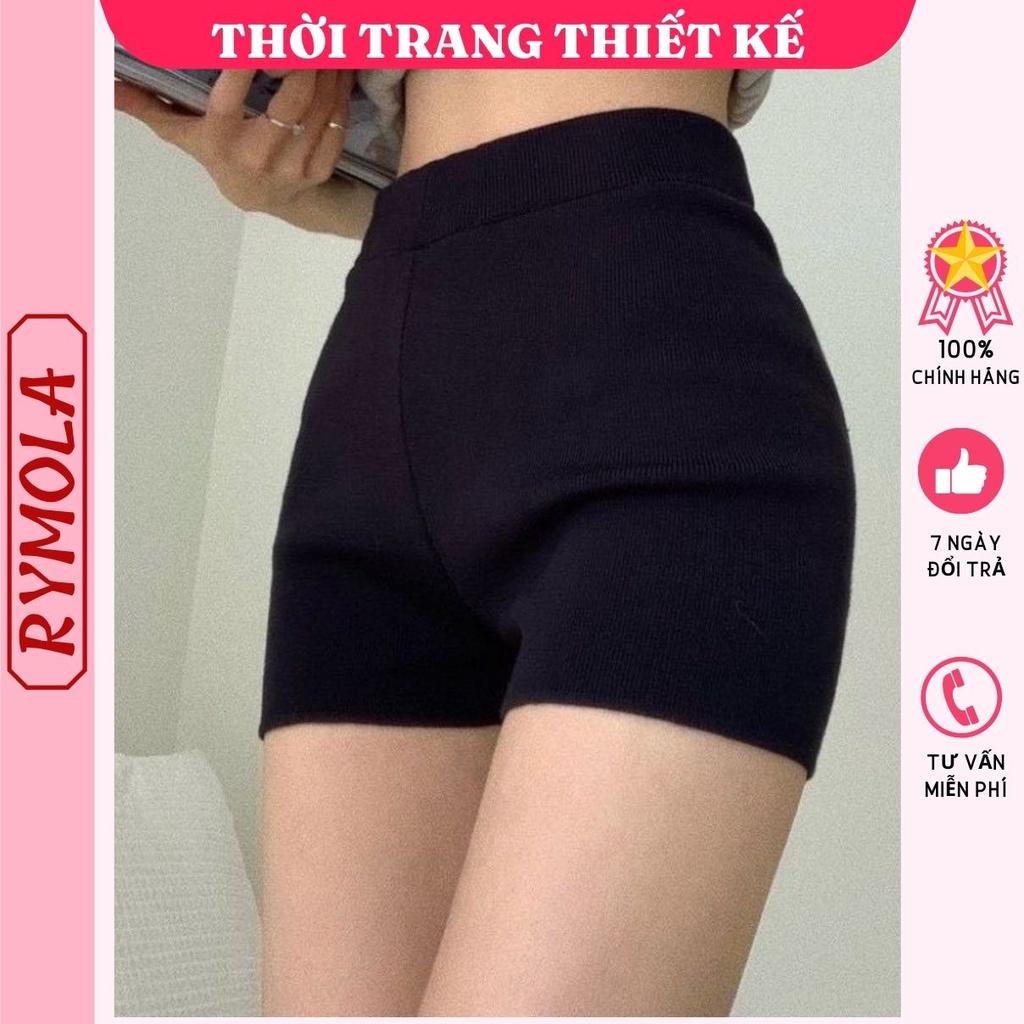 Quần legging đùi MOLA nữ thun cạp cao biker lửng ngố đồ mặc nhà dáng ôm bó lưng bigsize tập gym yoga