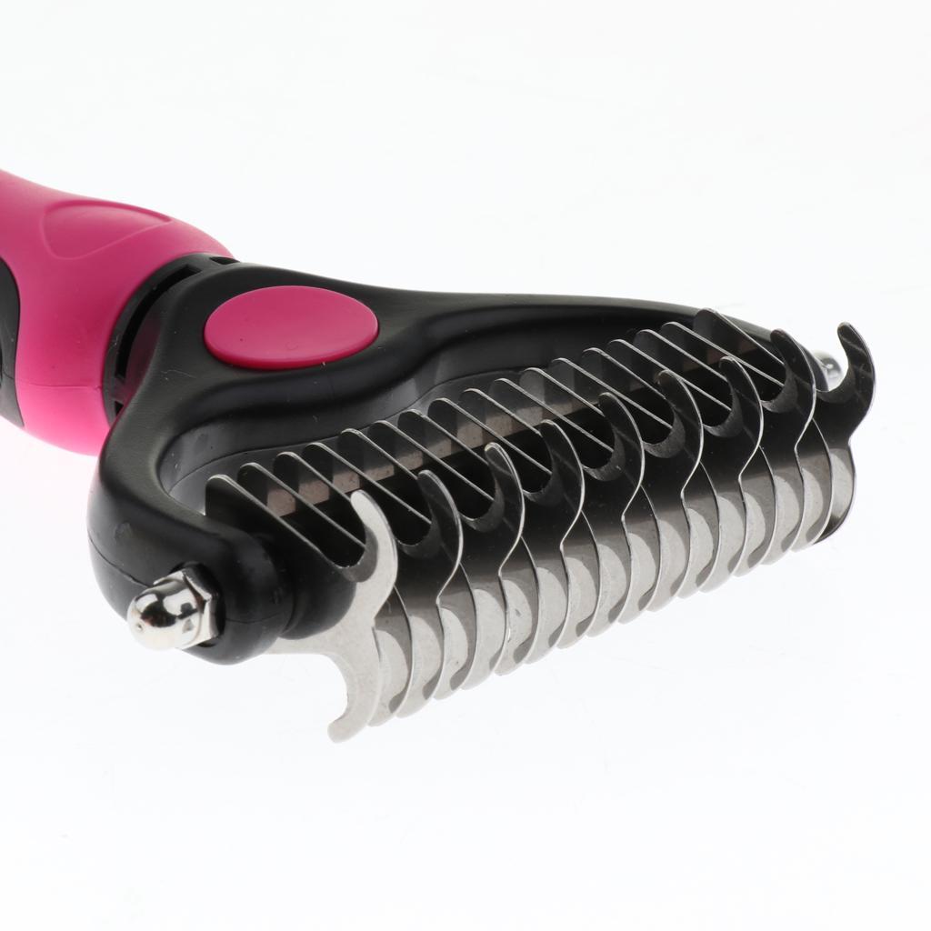 Plastic Hair Detangling Comb Remove Grooming Rake Brush for Pet Dog Cat