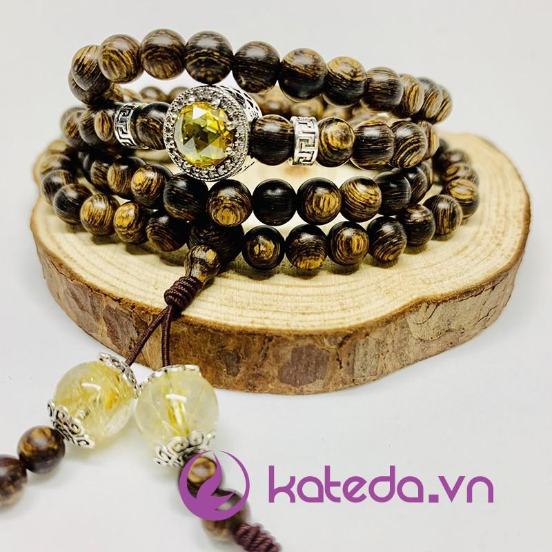 HÀNG CHUẨN Vòng trầm hương sánh chìm 6li 108 hạt mix charm bạc theo màu . .