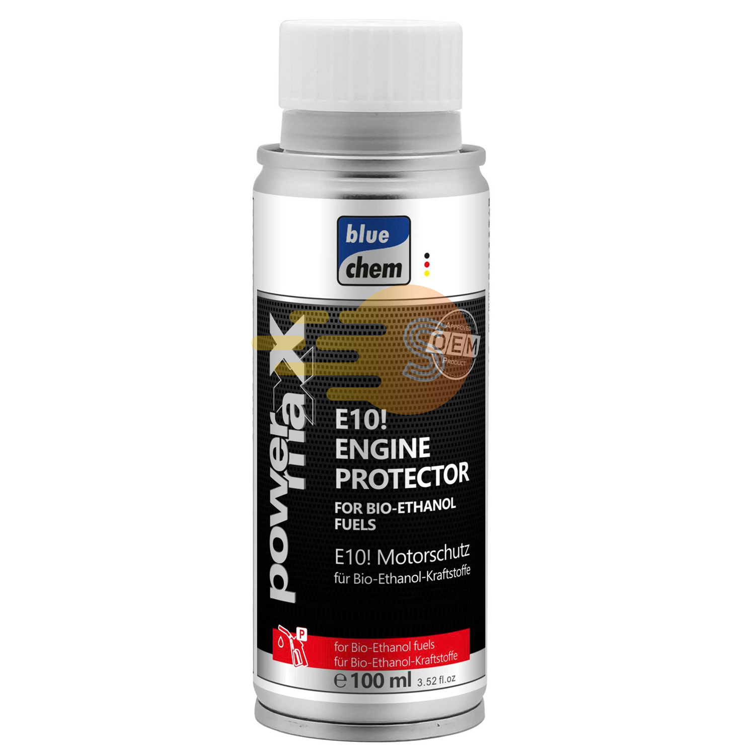 Phụ gia xăng E10 cho xe máy bảo vệ động cơ dùng nhiên liệu sinh học ethanol Bluechem 33469E 100ml – Tránh hiện tượng tách cồn, ổn định xăng, không tắt máy