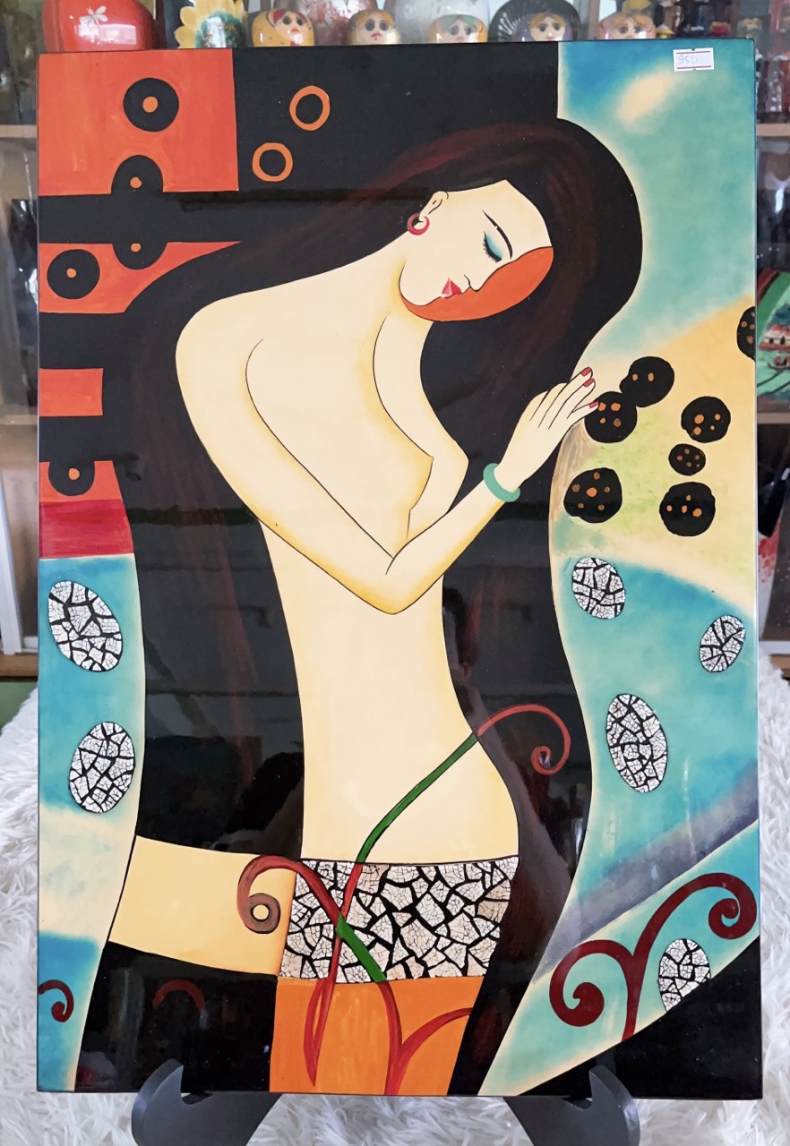 Tranh Sơn Mài - Họa Tiết PICASSO - Nghệ thuật trừu tượng - Size: 15x20 cm | 20x30 cm | 40x60 cm