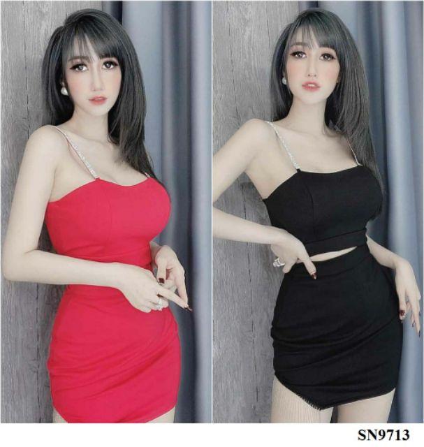 Sét áo 2 dây chân váy xeo