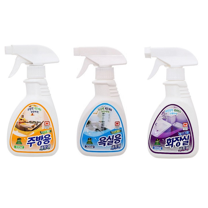 Bộ 3 Chai xịt tẩy vệ sinh khử khuẩn nhà bếp, toilet, đa năng Sandokkaebi Hàn Quốc