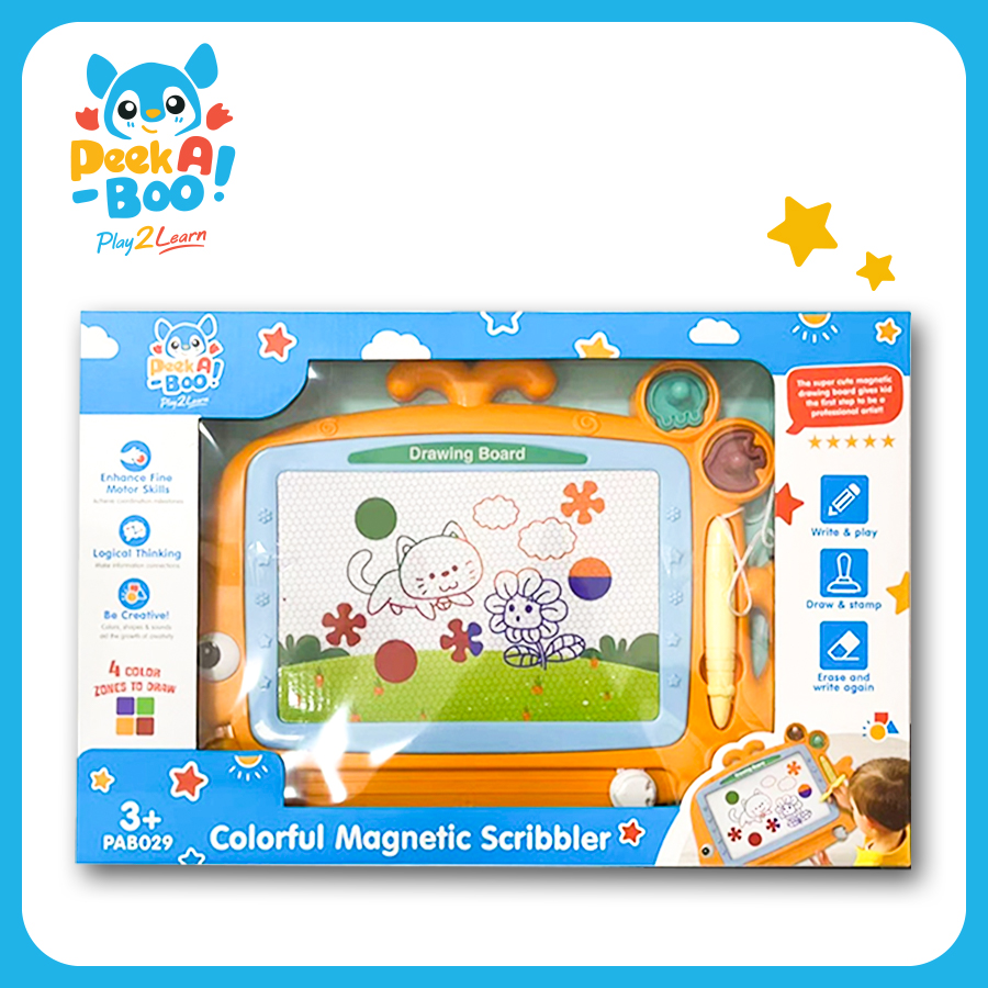 Đồ Chơi PEEK A BOO Bảng Vẽ Nam Châm Cho Bé - Cá Voi Cam Đáng Yêu PAB029