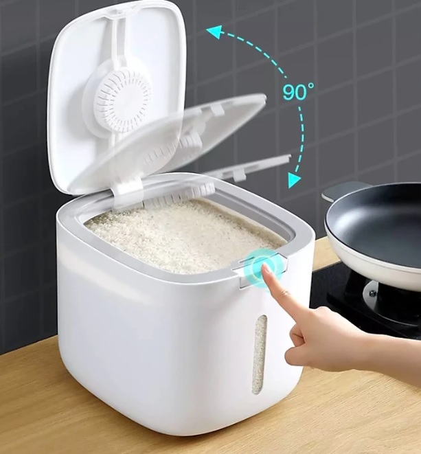 Thùng đựng gạo cao cấp nắp bật 5L