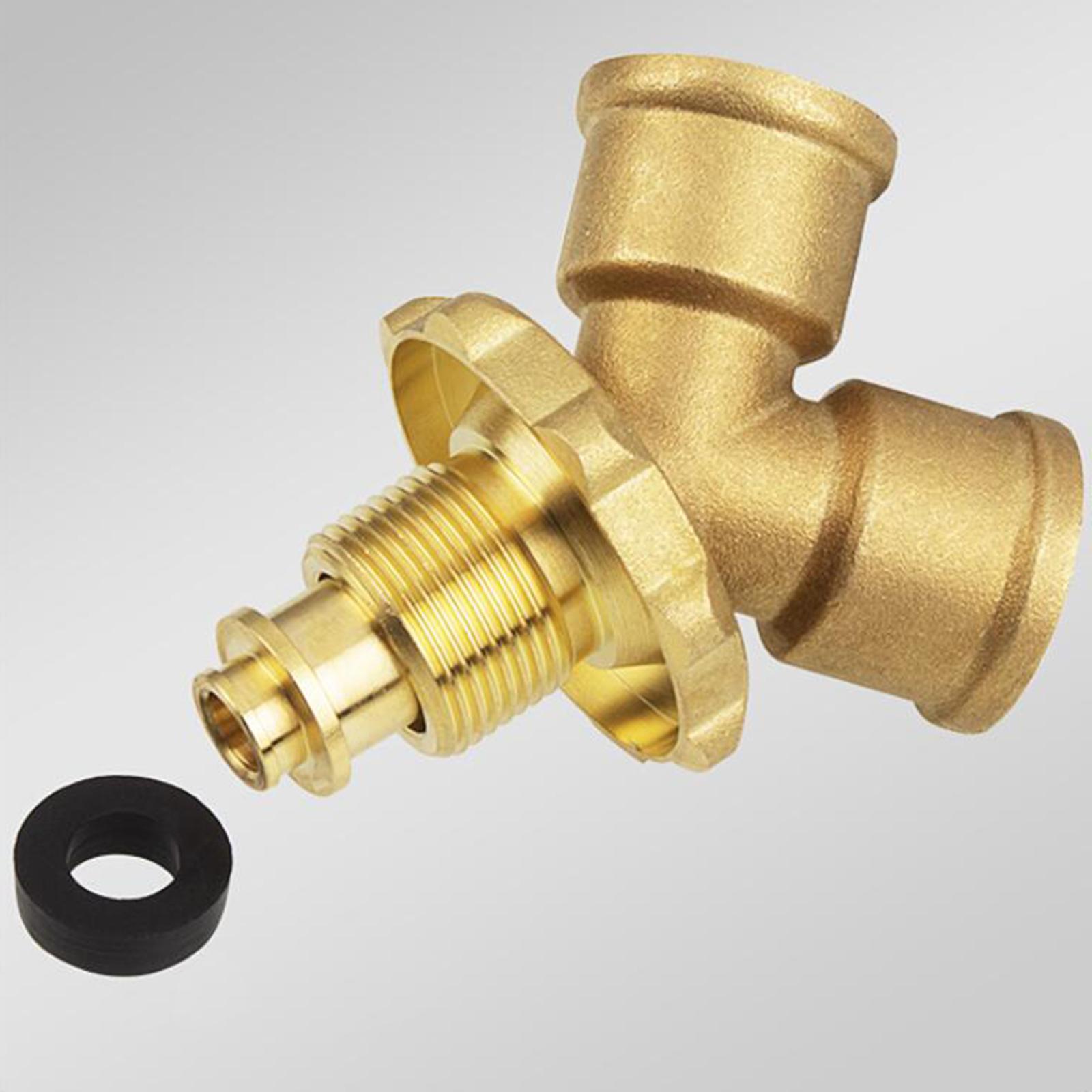 Tank Splitter Gas Adapter Quick Connect 1 in 2 Outlet for BBQ Heater