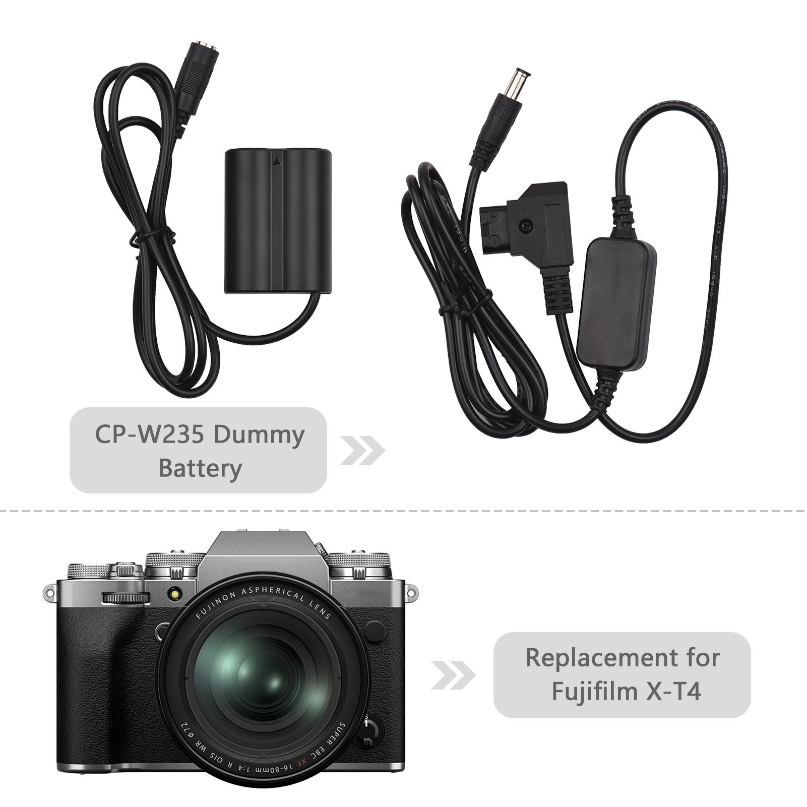 V-Mount D-TAP Power Adapter Cable to CP-W235 Dummy Battery DC Coupler Charger Replacement for Fujifilm X-T4