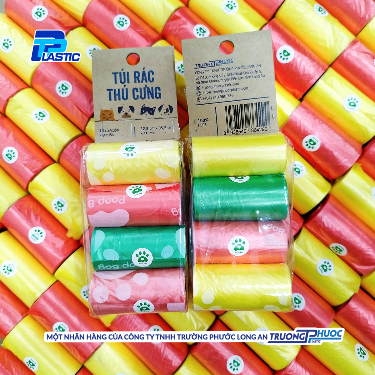 Túi PP Nhựa - Túi Rác Cho Thú Cưng TP Plastic, 15 Cái/Cuộn