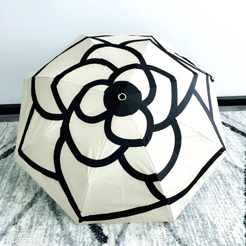 Ô dù cao cấp tự động 2 chiều ARDECO chống tia UV - Mẫu hoa trắng đen size 98cm