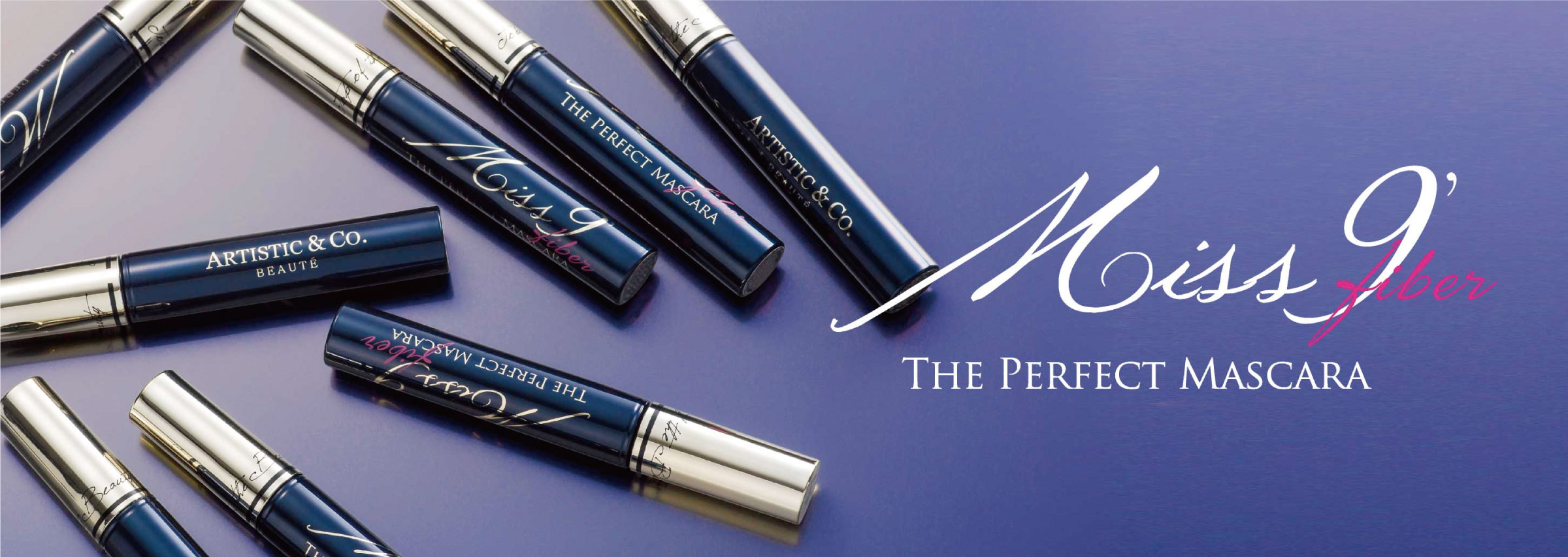 Chuốt mi Artistic&amp;Co Miss9 THE PERFECT MASCARA FIBER 8g - mascara làm dài, sợi siêu mịn, tăng độ dài lên 150%, mi đậm hơn