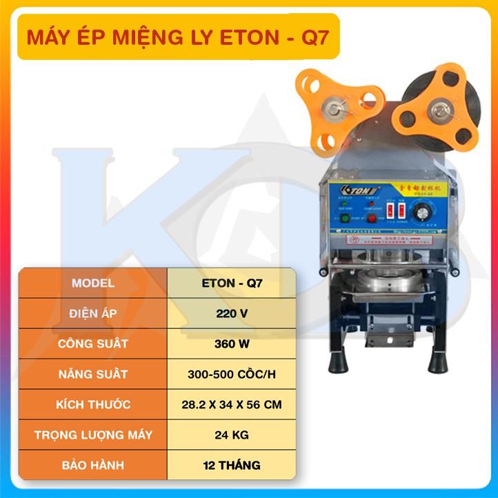 Máy ép miệng ly tự động Eton Q7 dành cho quán trà sữa