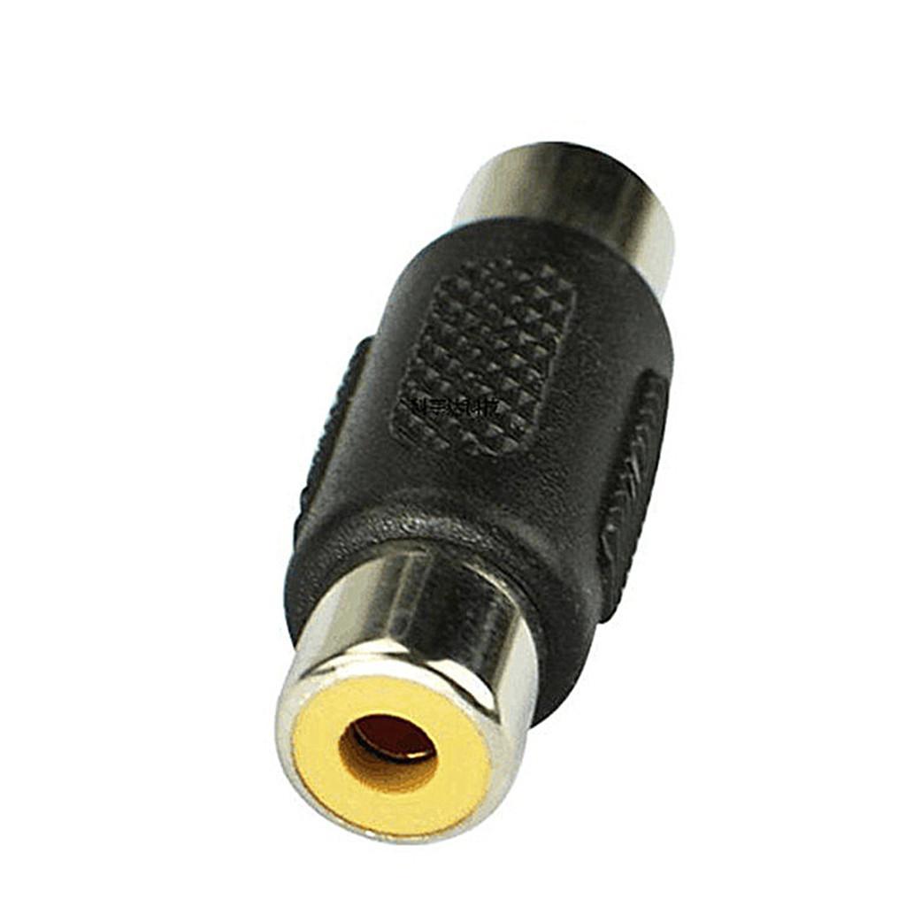 RCA 1 Female to 1 Female F/F Coupler Joiner Adapter AV/Audio/Video Cable Connector Extension Component