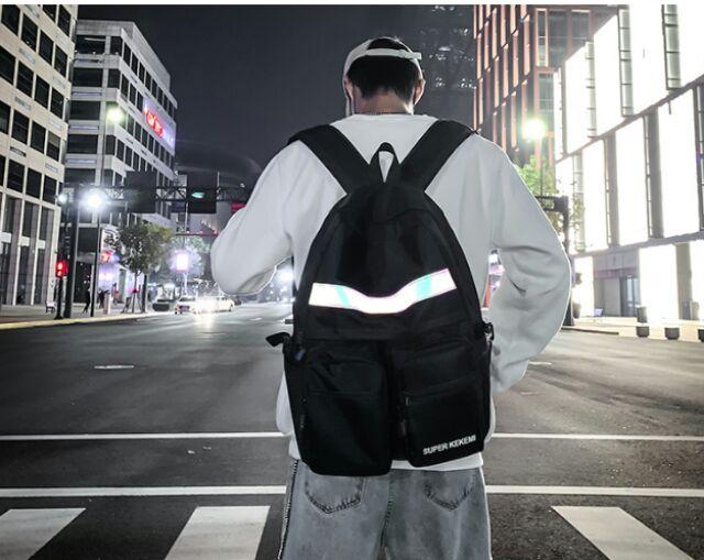 Balo nam cá tính balo vải dù form rộng