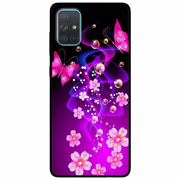 Ốp lưng dành cho Samsung A51 mẫu Bướm Và Hoa Hồng