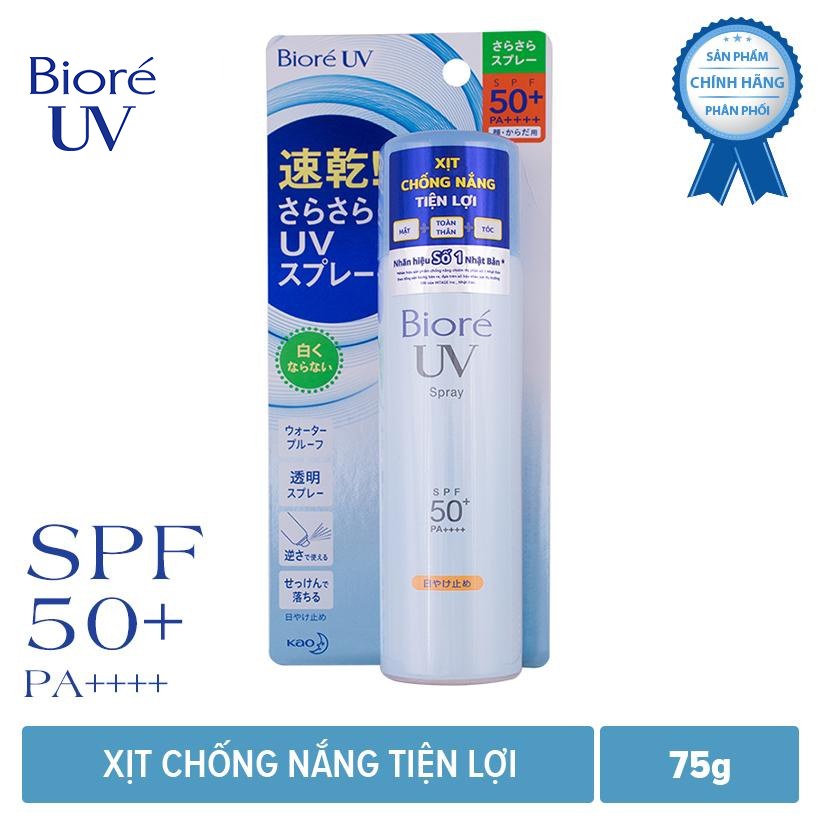 Xịt Chống Nắng Tiện Lợi Biore UV Spray (75ml)