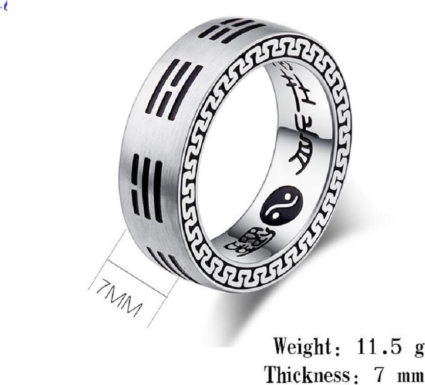 Nhẫn Nam Bát Quái May Mắn - Tài Lộc - Bình An - NN147