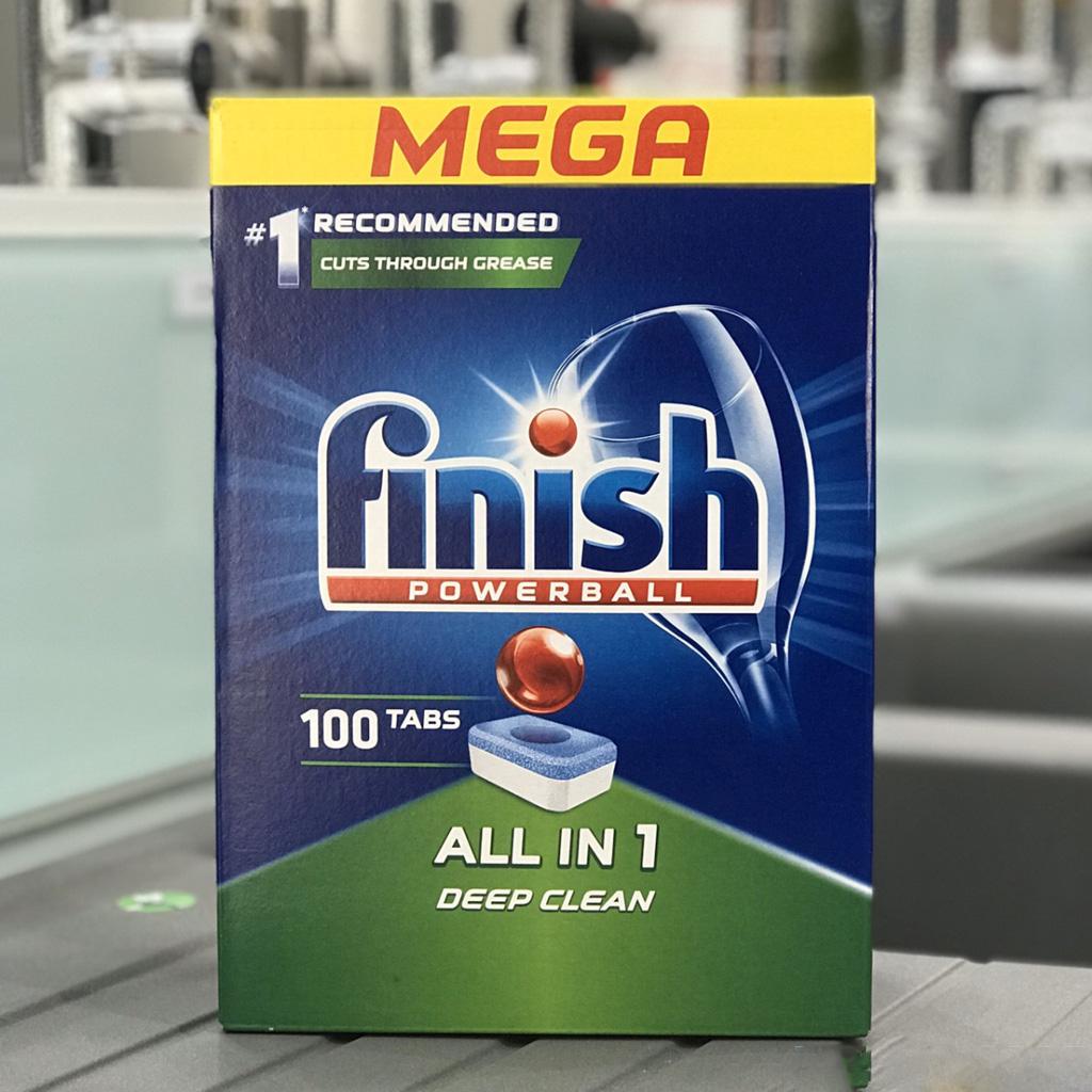 Combo : Viên rửa Finish All in one 100 + Muối Finish 1,5kg