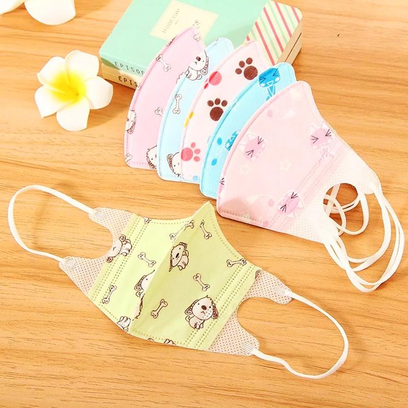 Set 5 khẩu trang y tế kháng khuẩn đáng yêu cho bé gái 0-8 tuổi