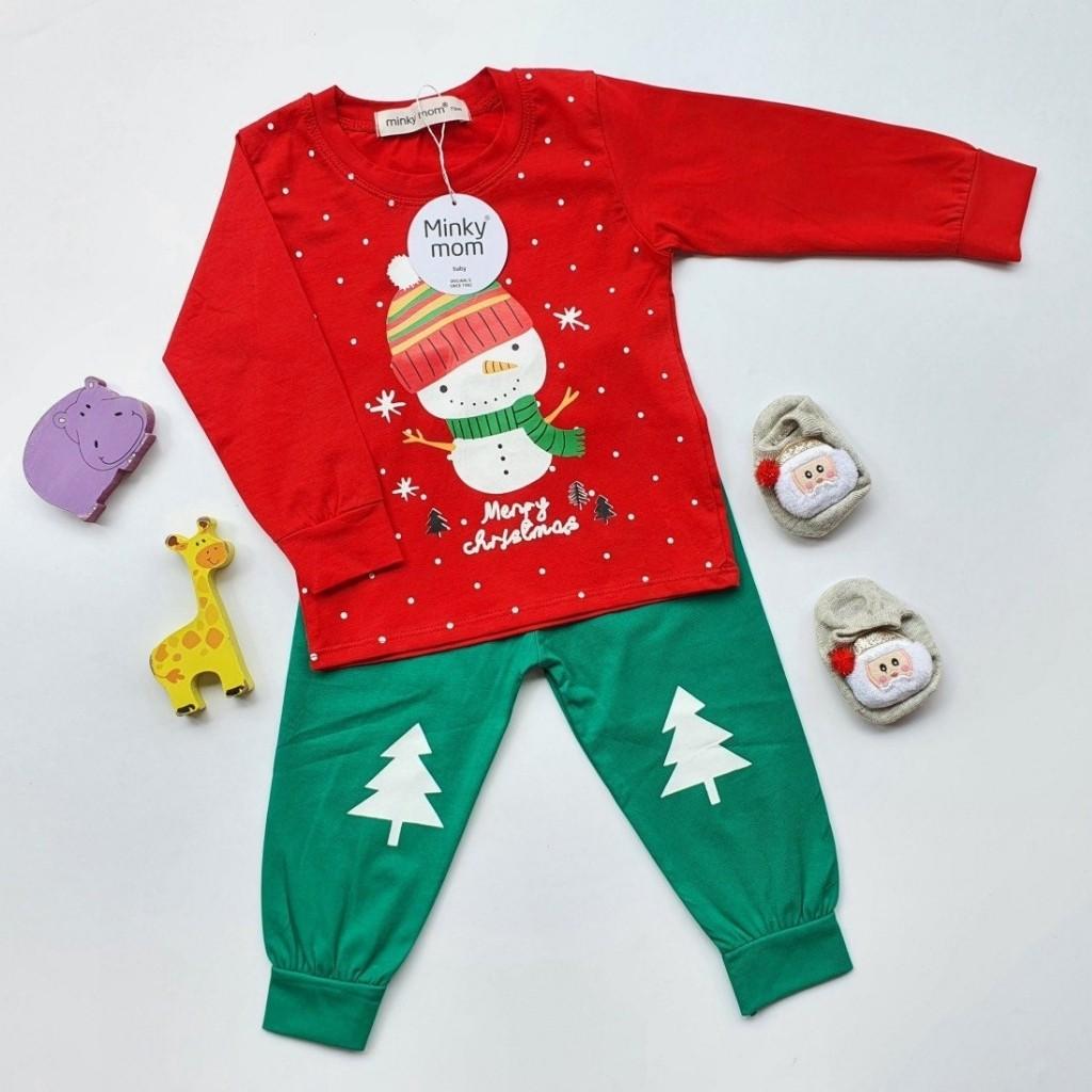 Đồ Giáng Sinh Cho Bé Bộ NOEL Minky Mom Cho Bé Trai Bé Gái Chất Cotton 100% dày dặn và giử ấm tốt cho bé