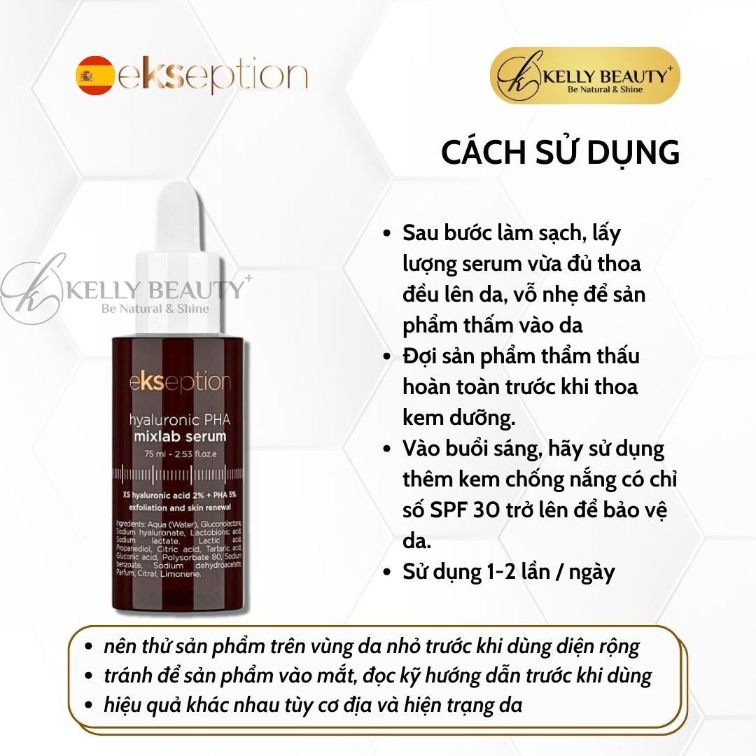 Tinh Chất Căng Mịn Da ekseption Hyaluronic PHA Serum | Kelly Beauty