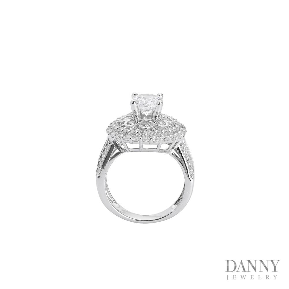 Nhẫn Nữ Bạc 925 Danny Jewelry Xi Bạch Kim Đính Đá CZ KI4GZ015