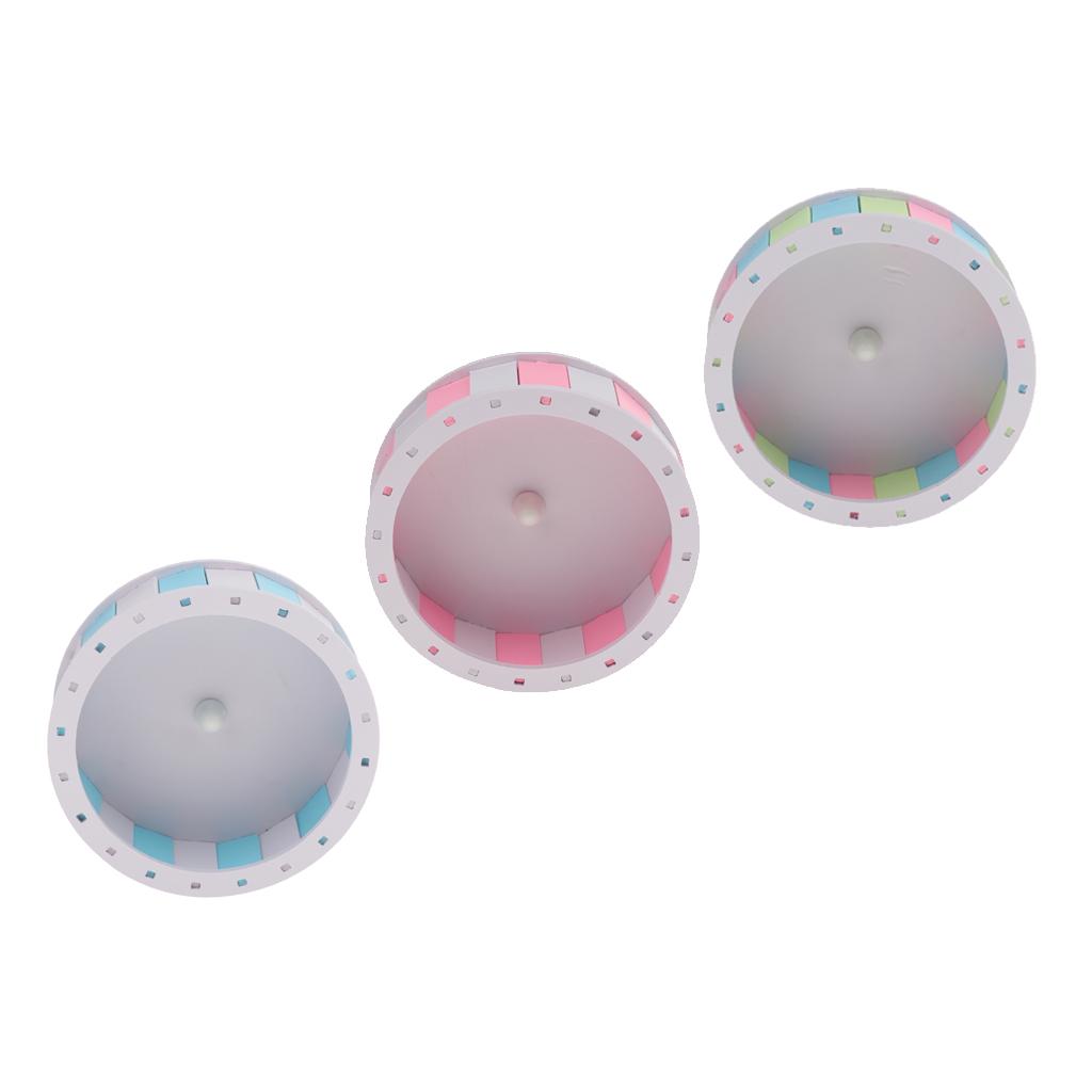 Hamster Silent Exercise Wheel Jogging Running Toy For Guinea Pig Blue White