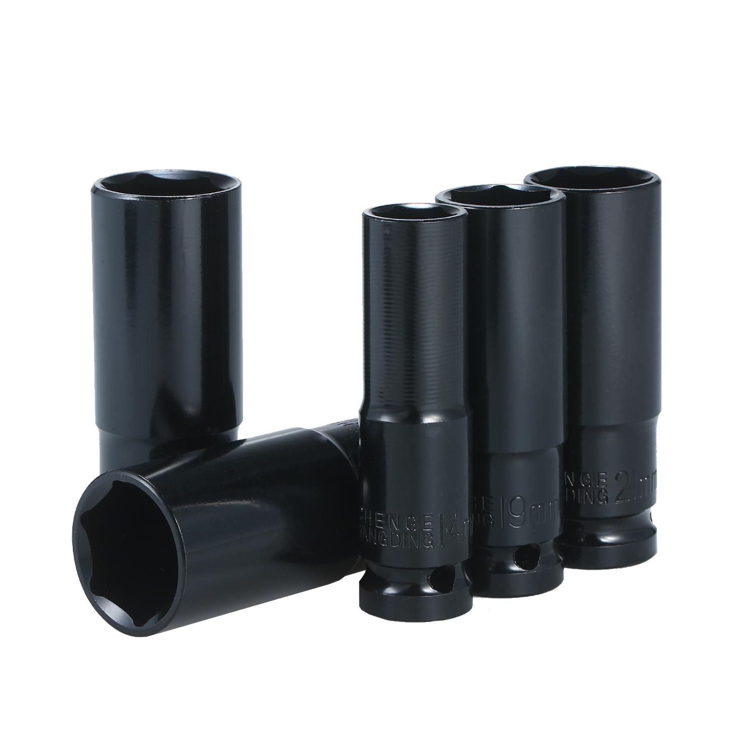 1/2Inch Drive 6-Point Impact Socket Set 10-Piece Metric Sizes 10-24mm Carbon Steel with Hard Storage Box